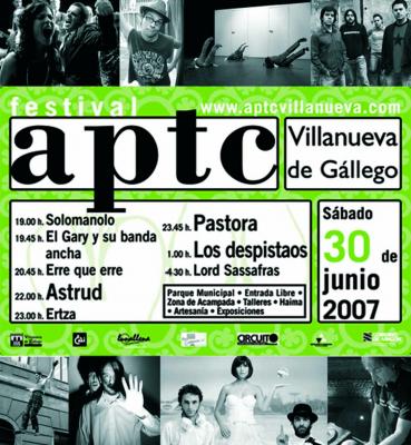 Pastora, Lord Sassafras y Astrud actuarán el sábado en el festival 'aptc 2007' de Villanueva de Gállego